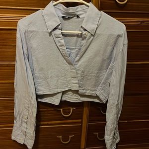 Zara crop button up